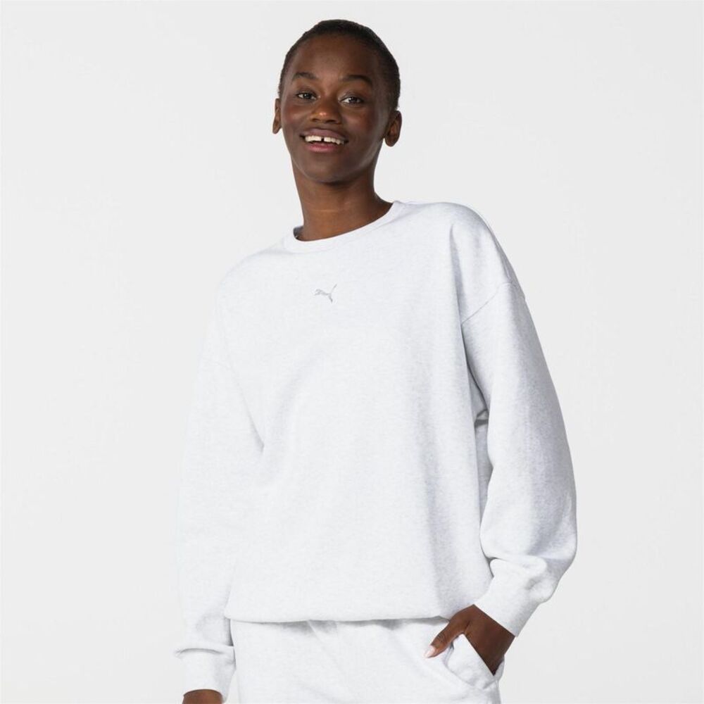 Puma Womens/Ladies Oversized Sweatshirt / Ice Grey Marl